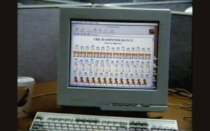 A blurry image of a computer