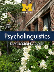 Psycholinguistics Discussion Group