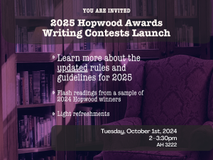 2025 Hopwood Awards Launch Banner