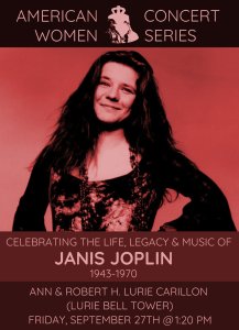Adam Lenhart, carillon: Celebrating the Life, Legacy & Music of JANIS JOPLIN