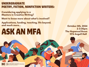 flyer with event details - time, location, description