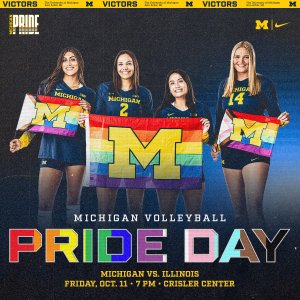 Michigan Volleyball Pride Match