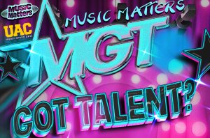 Blue and pink MGT logo and text saying “Got Talent?”
