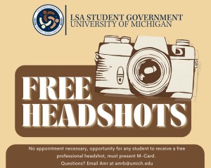 Free Headshots, provide M-Card for service.