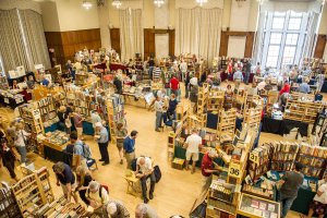 Ariel view of visitors at the bookfair.