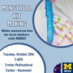 A flyer indicating the date (10/29 at 7pm) and location (Trotter basement)