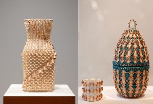 Woven baskets created by Cherish Parrish and Kelly Church.