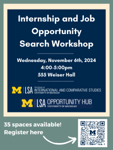 Internship and Job Opportunity Search Workshop