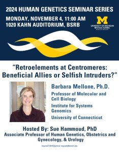 Flyer of Event with title, location and speaker information and photo