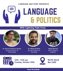 Language Matters Presents Language & Politics