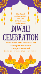 . Festive Diwali celebration flyer template with vibrant graphics and decorative elements to invite everyone to the celebration.