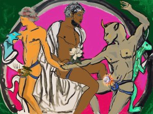 "Party Animals (Colorized)" by Rafe Neis