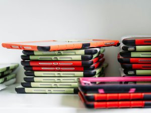 iPads used by students in school classrooms. iPads used by students in school classrooms.
