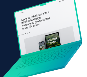 Graphic of a ux portfolio on a laptop Graphic of a ux portfolio on a laptop