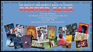 Poster Sale infographic, Multiple posters of examples shown