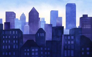Animation of city scape
