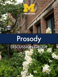 Prosody Discussion Group