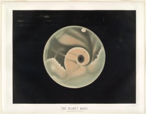 A nineteenth century drawing of Mars