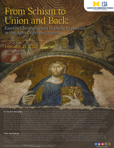 Event flyer: From Schism to Union and Back Workshop