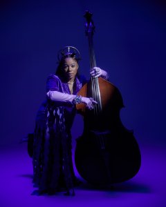 Aneesa Strings with her bass