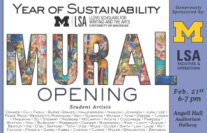 Year of Sustainability Mural poster listing 56 student artist names
