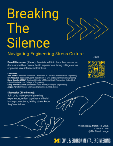 Flyer on "Breaking the Silence" discussion event Flyer on "Breaking the Silence" discussion event