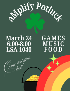 aMplify Potluck flyer