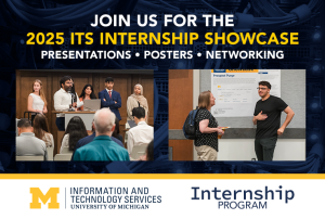 Event promotional image showing interns presenting and discussing their work. Event promotional image showing interns presenting and discussing their work.