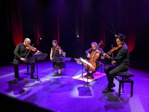 Quartet playing instruments