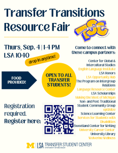 Transfer Transitions Resource Fair Flyer