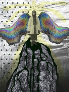 Image of textile by Katya Lisova titled "Fly"