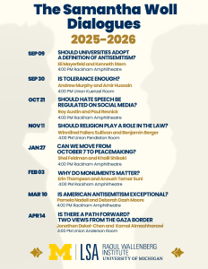 List of events, times, and locations