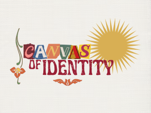 "Canvas of Identity" in scrapbook motif