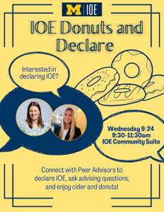 IOE Donuts and Declare flyer