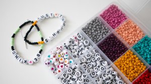 2 colorful bracelets and charm kit