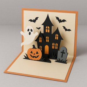 a Halloween themed pop-up card