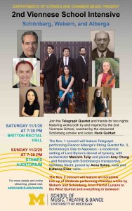 Student Chamber Music Concert: 2nd Viennese School Celebration Student Chamber Music Concert: 2nd Viennese School Celebration