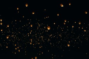 Lanterns in the sky