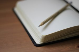 Journal and pencil Journal and pencil