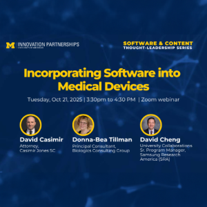 Header Image reading "Incorporating Software into Medical Devices" Header Image reading "Incorporating Software into Medical Devices"