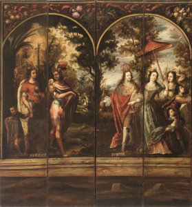 Painting by Juan Correa, The Four Continents, ca. 1690, oil on canvas Painting by Juan Correa, The Four Continents, ca. 1690, oil on canvas