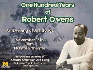 100 Years of Robert Owens presented by the African American Art Song Course