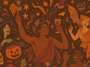 A Halloween motif inspired by Dionysus and queer self