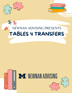 Newnan Advising Presents: Tables 4 Transfers!
