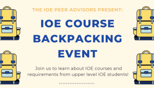 IOE Course Backpacking Event Flyer