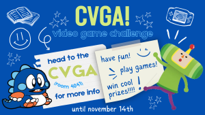 Cartoon characters on a blue background with text boxes announcing the dates and more info about the competition. Cartoon characters on a blue background with text boxes announcing the dates and more info about the competition.