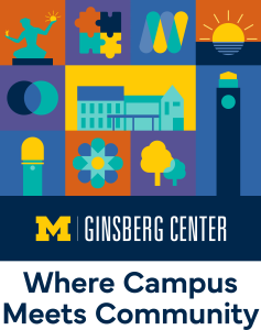 Ginsberg Logo with Tagline "Where Campus Meets Community"