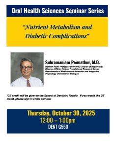 OHS Seminar Series - Dr. Subramaniam OHS Seminar Series - Dr. Subramaniam