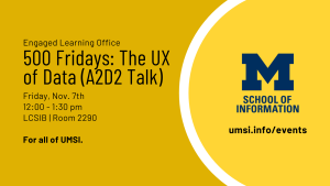 ELO | 500 Fridays: The UX of Data (A2D2 Talk)