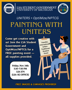 Promotional Flyer for the Painting with UNITERS event